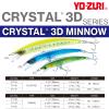 Yo-Zuri Crystal 3D Minnow Floating Lure, Blue Silver, 3-1/2-Inch view 2