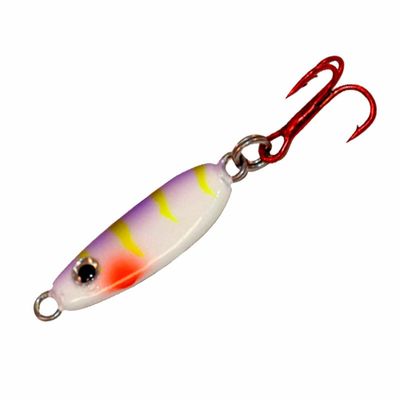 Northland Fishing Tackle Forage Minnow Ice Fishing Jigging Spoon Lure, for Walleye, Crappie, Bluegill, Trout, & More, UV Purple Tiger, 1/8 Oz, 1 Pack