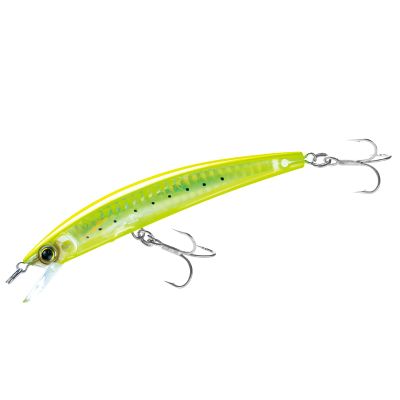 Yo-Zuri Crystal 3D Minnow Floating Lure, Chartreuse Silver, 4-3/8-Inch
