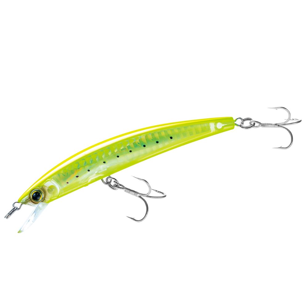 Yo-Zuri Crystal 3D Minnow Floating Lure, Chartreuse Silver, 4-3/8-Inch