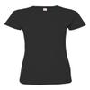 LAT Ladies Cotton Fine Jersey T-Shirt, Black, Small. (Pack of 3) view 1
