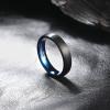 King Will 5mm Black and Blue Wedding Band for Men Women, Domed Brushed Tungsten Carbide Rings, Comfort Fit, Size 11 view 2