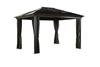 Sojag 500-5153224 8mm 2 Track No.53 Sedona Hard Top Sun Shelter, 10' by 12', Dark Brown view 1