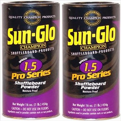 Twin Pack of Sun-Glo #1.5 Speed Shuffleboard Powder Wax