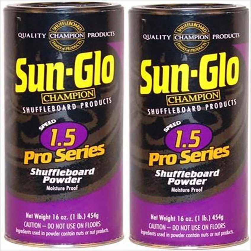 Twin Pack of Sun-Glo #1.5 Speed Shuffleboard Powder Wax