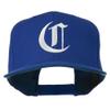 Large Old English C Embroidered Flat Bill Cap - Royal OSFM view 1