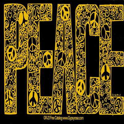 Peace - Peace/Anti-War Magnetic Bumper Sticker/Decal Magnet (7" X 3.75")