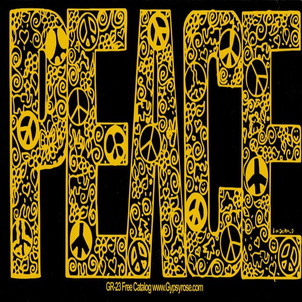 Peace - Peace/Anti-War Magnetic Bumper Sticker/Decal Magnet (7" X 3.75")