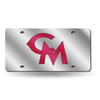 NCAA Central Missouri Mules Laser Inlaid Metal License Plate Tag, Silver view 1