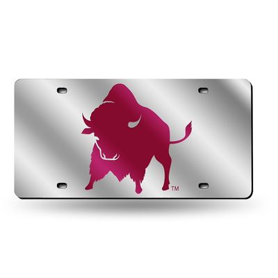 NCAA West Texas A&M Buffaloes Laser Inlaid Metal License Plate Tag, Silver