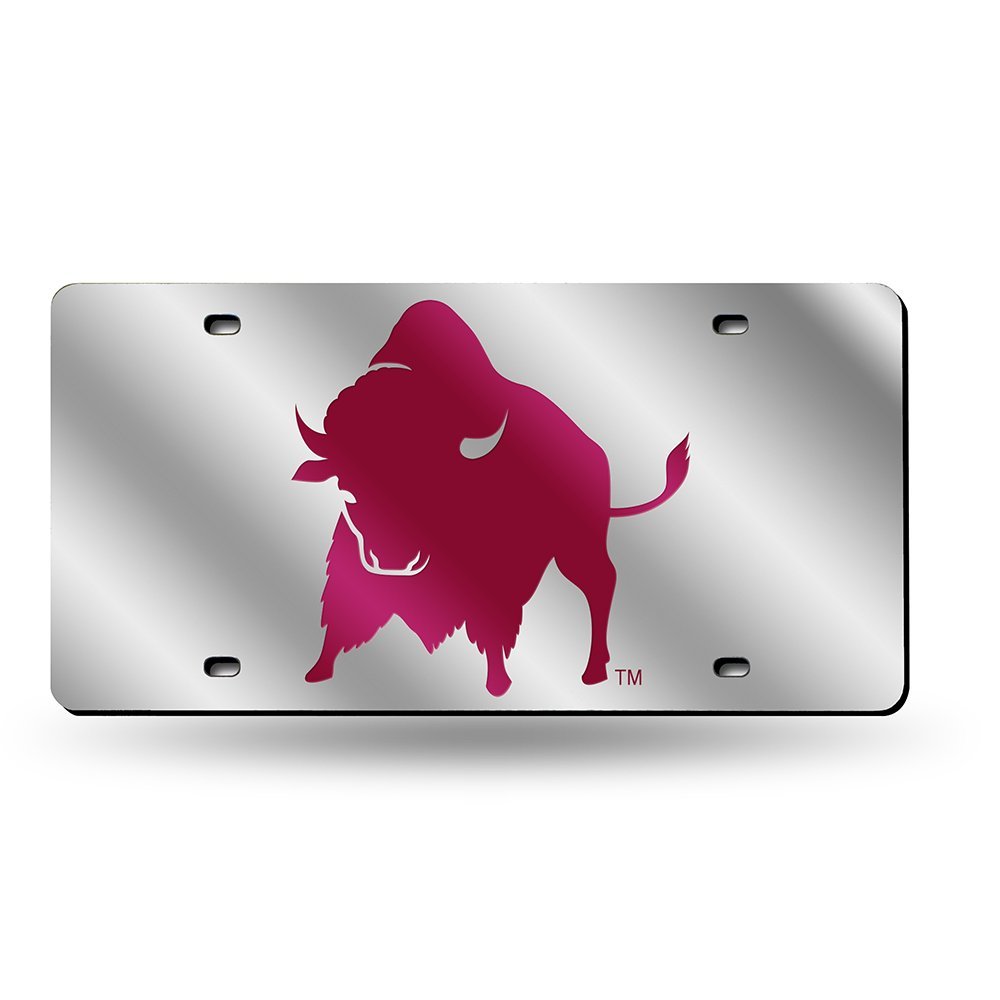 NCAA West Texas A&M Buffaloes Laser Inlaid Metal License Plate Tag, Silver