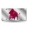 NCAA West Texas A&M Buffaloes Laser Inlaid Metal License Plate Tag, Silver view 1