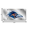 NCAA UTSA Roadrunners Laser Inlaid Metal License Plate Tag, Silver view 4