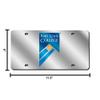 NCAA Fort Lewis Skyhawks Laser Inlaid Metal License Plate Tag, Silver view 3