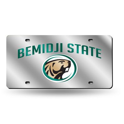 Rico Industries NCAA Bemidji State Beavers Laser Inlaid Metal License Plate Tag