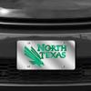 NCAA North Texas Mean Green Laser Inlaid Metal License Plate Tag, Silver view 2