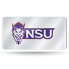 NCAA Northwestern State Demons Laser Inlaid Metal License Plate Tag, Silver view 1
