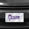 NCAA Northwestern State Demons Laser Inlaid Metal License Plate Tag, Silver view 2