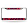 NCAA Liberty Flames Laser Cut Inlaid Standard Chrome License Plate Frame view 1