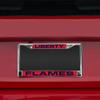 NCAA Liberty Flames Laser Cut Inlaid Standard Chrome License Plate Frame view 2