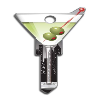 Lucky Line Key Shapes, Martini, House Key Blank, KW1/11, 1 Key (B133K)