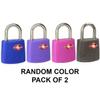 Master Lock 4695EURTAST Pack of 2 TSA Approved Aluminum Luggage Padlock, Random Color, 1.5 x 0.9 x 0.4 inch view 4