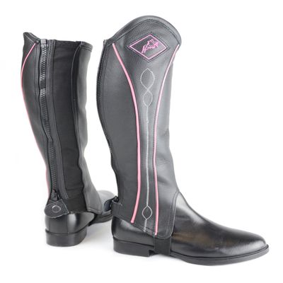 William Hunter Equestrian Hy Two Tone Leather Gaiters - Large