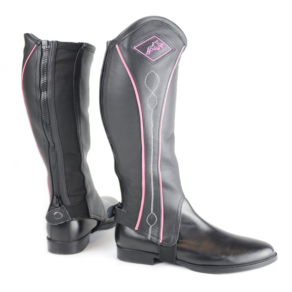 William Hunter Equestrian Hy Two Tone Leather Gaiters - Large