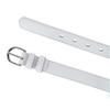CTM Kid's Leather 1 inch Basic Dress Belt, Xlarge, White view 2