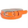 CTM Kid's Leather 1 inch Basic Dress Belt, Xlarge, Orange view 4