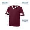 Augusta Sportswear Augusta Sleeve Stripe Jersey, Maroon/White, X-Large view 4