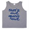 Sun's Out Guns Out Beach Tank Top - Grey - Small view 1