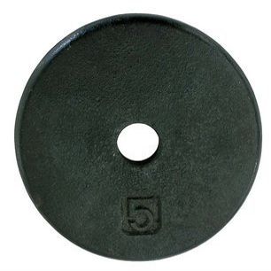 Ader Standard 1" Hole Cast Iron Weight Plate (Black, 7.5-LB)
