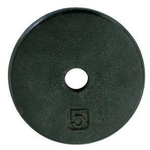 Ader Standard 1" Hole Cast Iron Weight Plate (Black, 7.5-LB)