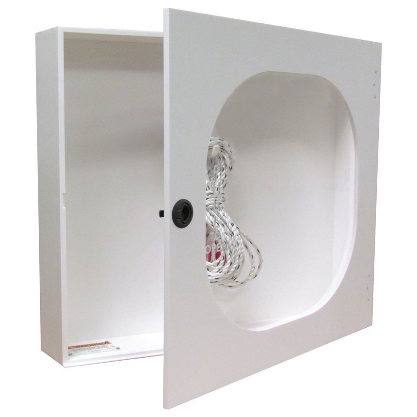 Aquatic Technology Safety Station Cabinet for 30 Inch Life Ring Buoy-Includes Throw Line