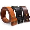 100% One-Piece Full Grain Leather Belt Strap with No Slot Hole 1-1/2"(38mm) Wide (Black, 44) view 2