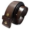 100% One-Piece Full Grain Leather Belt Strap with No Slot Hole 1-1/2"(38mm) Wide (Brown, 44) view 1