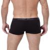 2(X)IST Men's Cotton Stretch No Show Trunk 3-Pack Black view 2