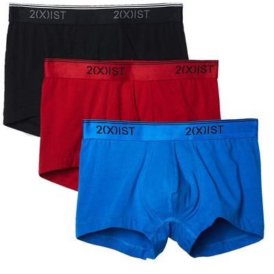 2(X)IST Men's Cotton Stretch No Show Trunk 3-Pack
