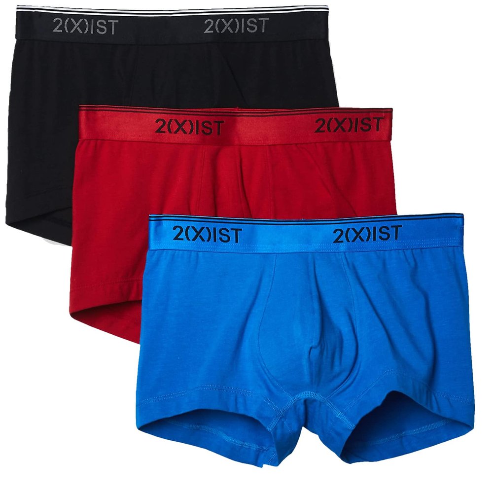 2(X)IST Men's Cotton Stretch No Show Trunk 3-Pack