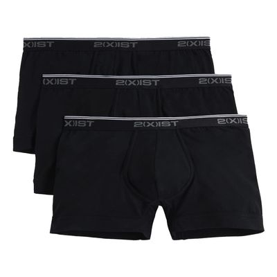 2(x)ist men's Cotton Stretch 3 Pack Jock Strap, Small, Black/Black/Black