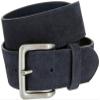 Men's Square Buckle Casual Jean Suede Leather Belt 1 1/2" Wide (Navy, 44) view 1