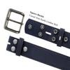Men's Square Buckle Casual Jean Suede Leather Belt 1 1/2" Wide (Navy, 44) view 2