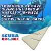 Scuba Choice Cave Diving Line Arrow Marker 10-Piece Pack, Glow in The Dark view 2