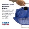 Palantic Lobster Catch Gear Nylon Game Bag Net with Stainless Steel Handle, 27"x17.5", Durable & Lightweight, Easy Clip Closure for and Fish Catching (Blue) view 2