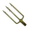 Scuba Choice 3-Prong Spearfishing Harpoon Tip 8mm Stainless Steel  Chrome Gold Barbed Fork Spearhead for Precision, Accuracy & Durability, 5" x 2" Threaded - Efficient Underwater Hunting Fishing view 1