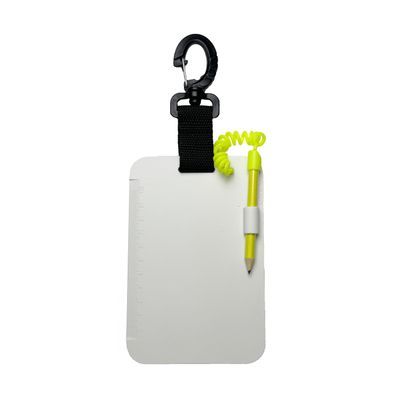 Scuba Choice 6" x 4" Diving Slate with Clip & Graphite Pencil Waterproof Reusable Underwater Writing Pad for Scuba Diving, Snorkeling, Freediving and Diving Lessons