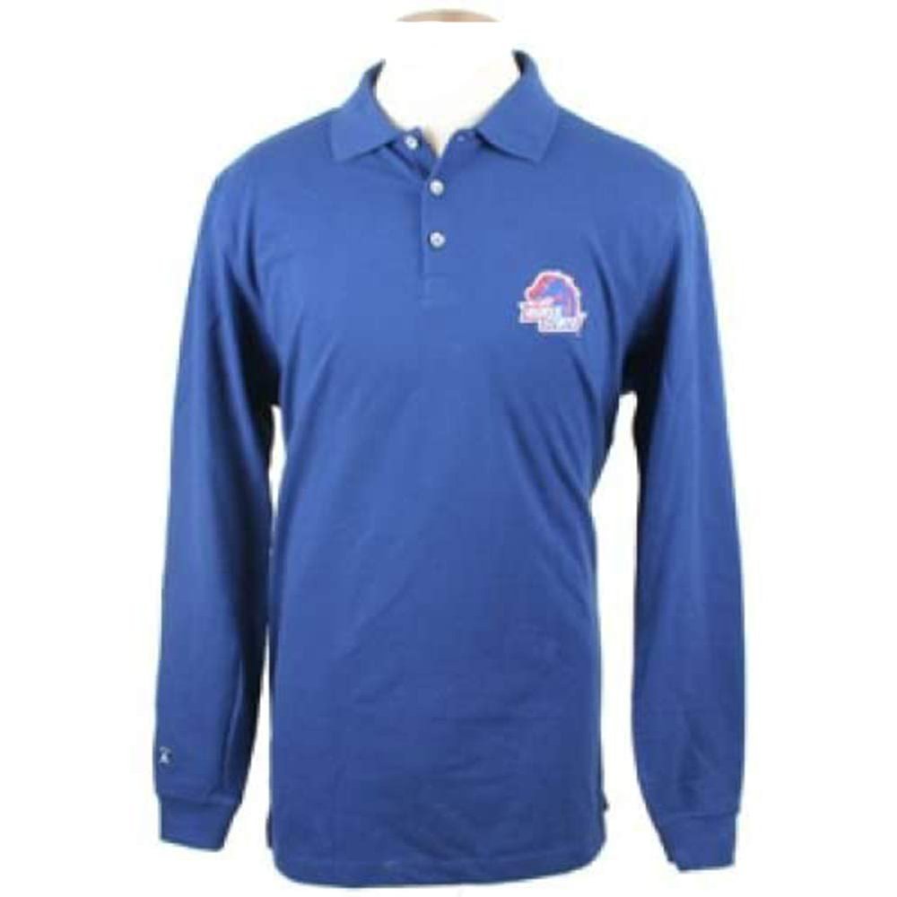 Antigua Boise State Broncos Long Sleeve Polo - Men - L Blue