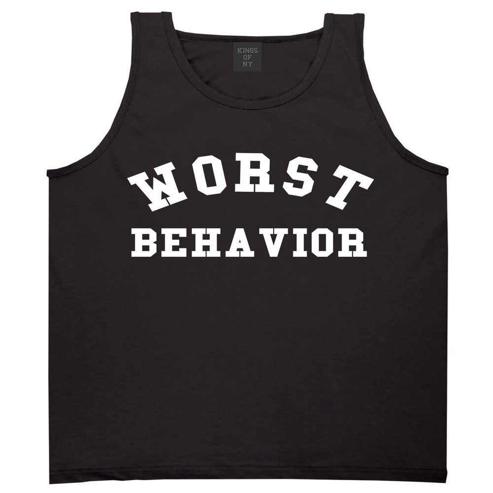 Kings Of NY Worst Behavior Hiphop Rap Style Fashion Tank Top T-Shirt X-Large Black