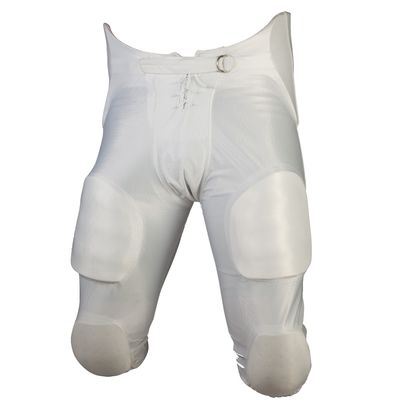 Cramer Football Game Pants, 7 Pads with Hip, Tailbone, Thigh, and Knee Pads, Youth Football Gear, High-Rise Hip Padding for Iliac Crest Protection, Designed for High-Impact, White, Youth Medium